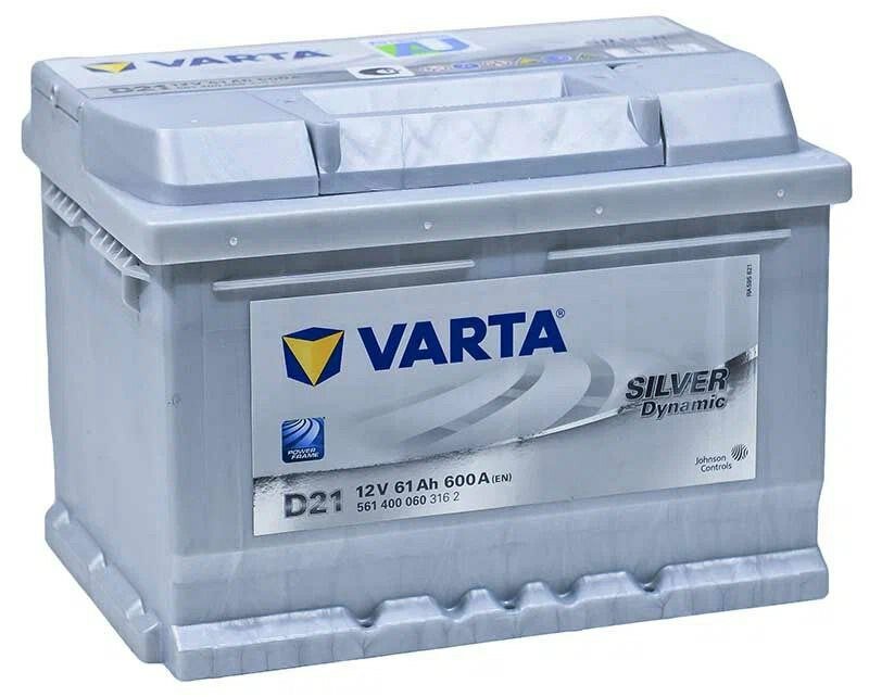 Аккумулятор Varta Silver Dynamic D21 61 А. ч 600A 242x175x175 (561 400 060)