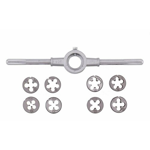 Набор плашек с воротком М 6-М12 9 шт техмаш 11686 1640₽