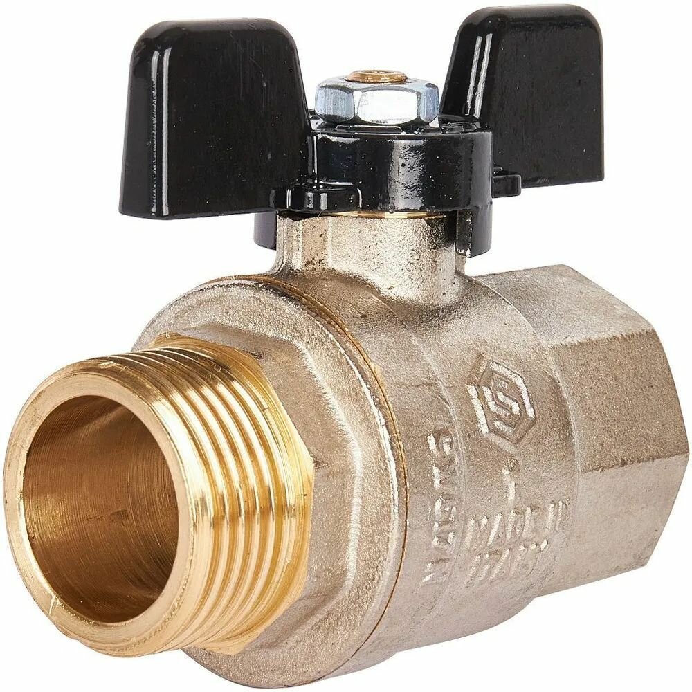 фото Кран шаровой General Fittings, полно проходной SVB-0004-000025 ВР/НР ручка бабочка 1