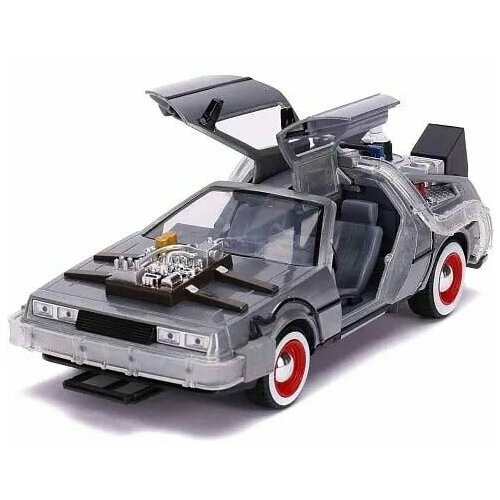 модель машинки hollywood rides 1 24 time machine back to the future 1 32911 ДеЛориан модель в масштабе 1:24 Назад в будущее, Back to the Future 3 Time Machine