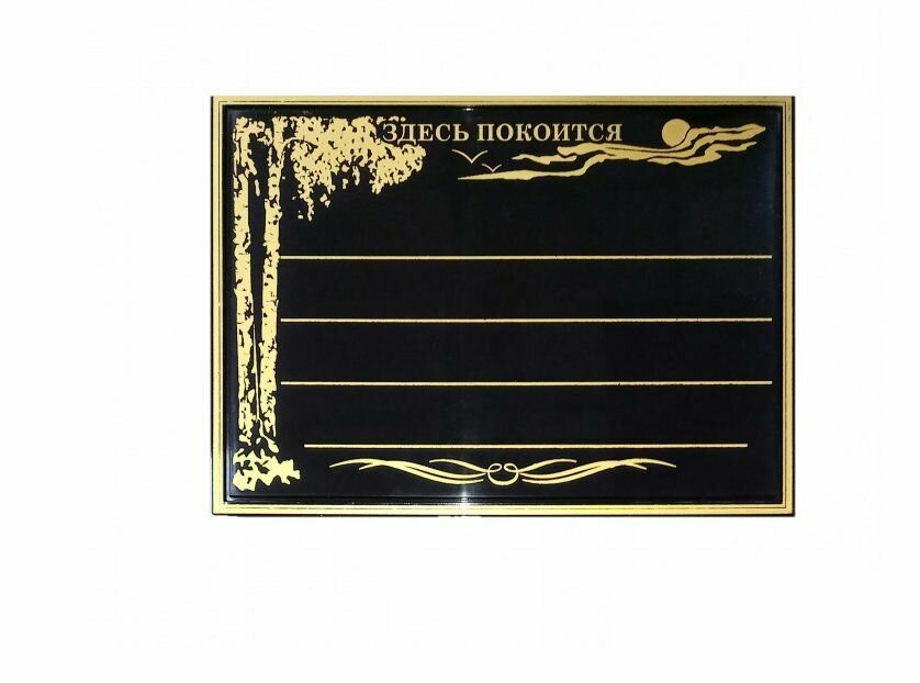 Табличка пластиковая Березка цвет черный 24х18 5 см