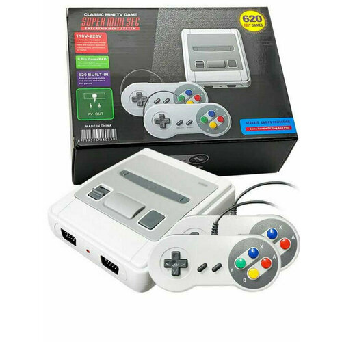 Игровая приставка консоль 620 игр два джойстика Super mini SFC 179000₽