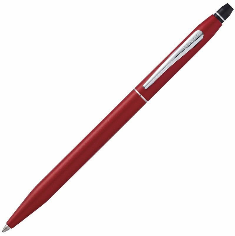 Шариковая ручка Cross Click в блистере, с доп. гелевым стержнем черного цвета. Цвет -красный, AT0622S-119