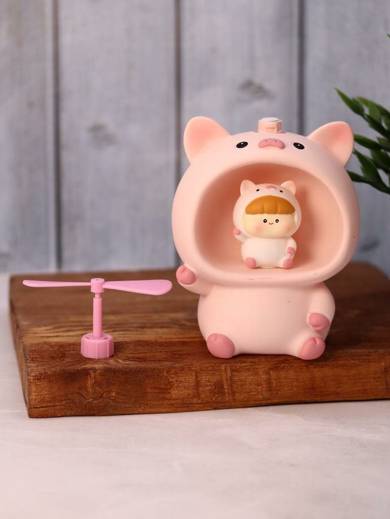 Ночник, светильник детский, копилка Baby pig fan pink - фотография № 6