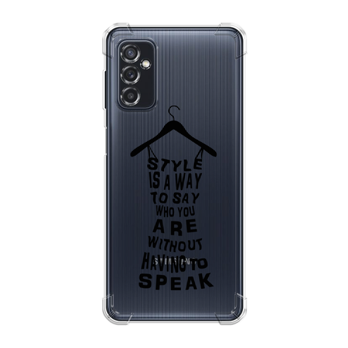 Противоударный силиконовый чехол на Samsung Galaxy M52 / Самсунг Галакси M52 с рисунком Style is a way black