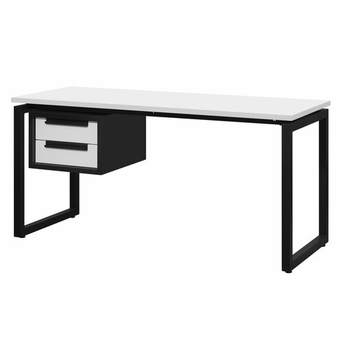 4 YOU Стол 120х70х75 см с двумя ящиками офисный, письменный, в стиле лофт, металлический