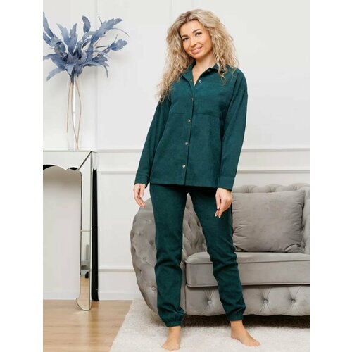 Костюм, размер 42, зеленый, бирюзовый