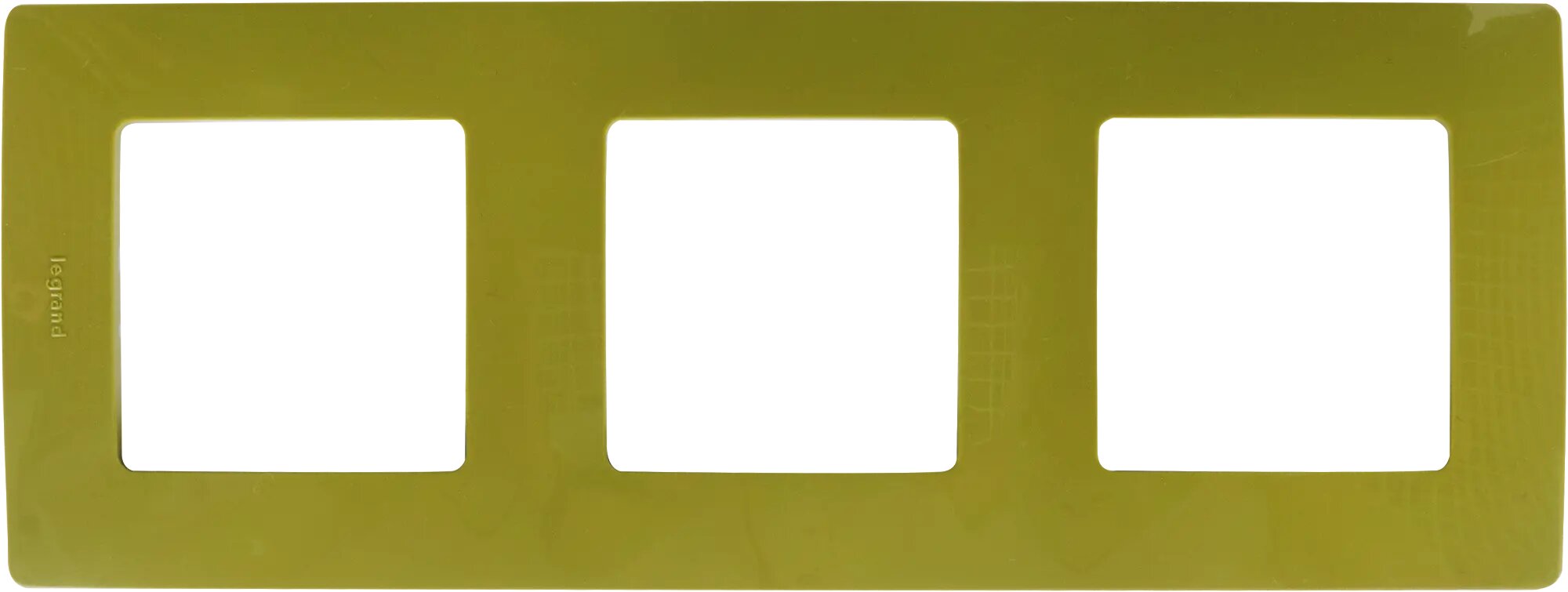 Рамка для розеток и выключателей Legrand Etika 3 поста цвет зеленый папоротник