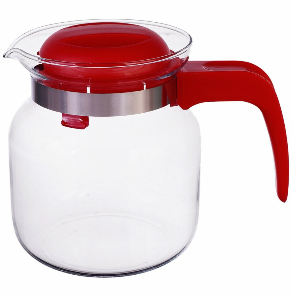 фото Заварочный чайник 1 л с красной крышкой "Матура /Simax" / 201680
