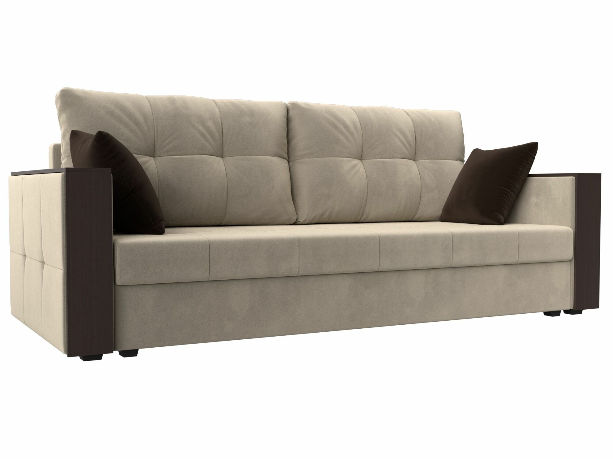 Прямой диван Валенсия Лайт, Микровельвет, Модель 117218