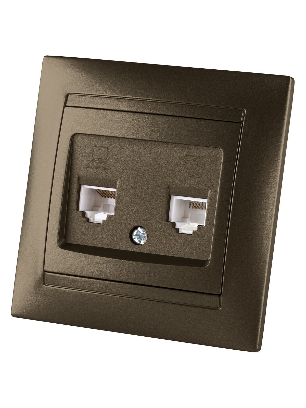 Розетка компьютерная RJ45/телефонная RJ11 TDM Electric - фото №2
