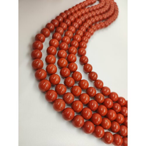 Натуральный камень яшма бусины по 8 ММ (около 45 штук)