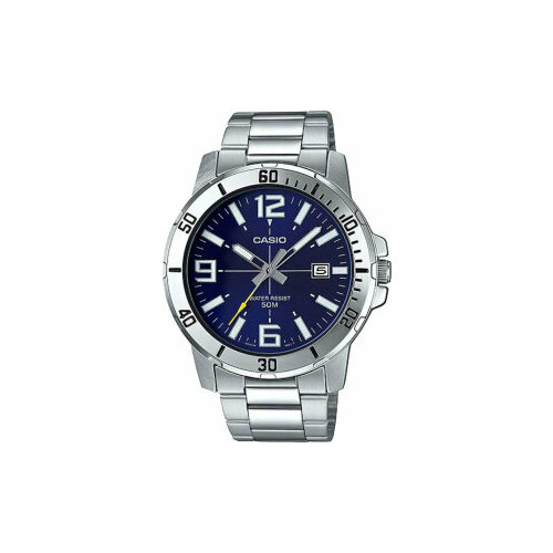 фото Наручные часы casio mtp-vd01d-2b, синий, серебряный