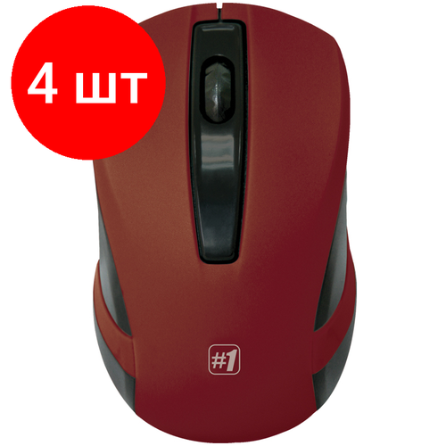 Комплект 4 шт Мышь беспроводная Defender Accura MM-605 красный 3btnRoll 242800₽