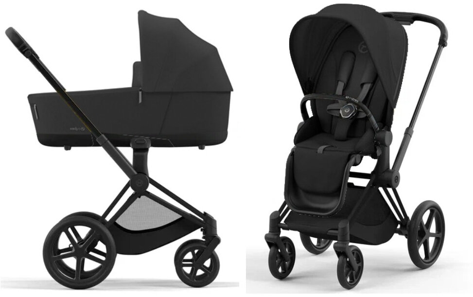 Коляска 2 в 1 Cybex Priam IV Sepia Black (шасси matt black)