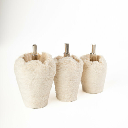 Набор полировальных конических тканевых насадок на дрель Колир 3 шт 38мм 50мм 65мм Колир 571₽