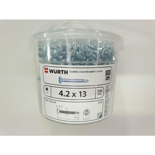 Саморез по металлу DIN 7504-R 4.2x13 (750 pcs) WURTH, Германия