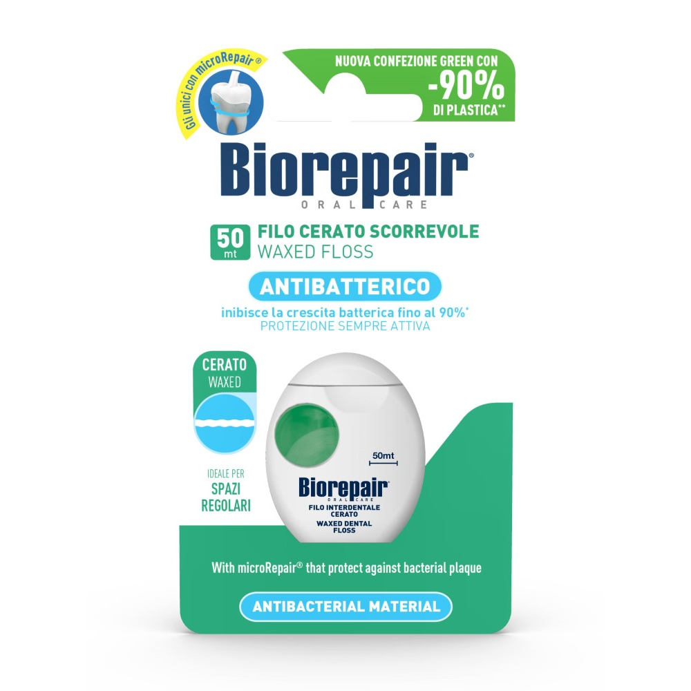 Biorepair Зубная нить с воском комплексная защита Waxed Floss, 50м (Biorepair, ) - фото №5