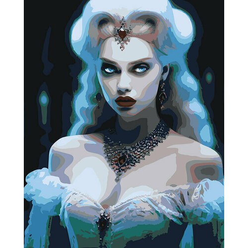 Картина по номерам на холсте Девушка-вампир 40x50