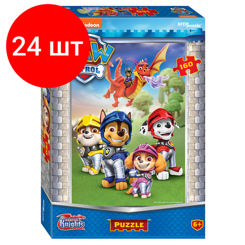 комплект 12 шт пазл 24 эл maxi step puzzle щенячий патруль Комплект 24 шт, Пазл 160 эл. Step Puzzle Щенячий патруль (new 1)