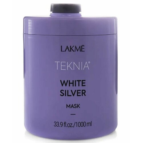 Lakme Тонирующая маска White Silver для нейтрализации желтого оттенка волос, 1000 мл