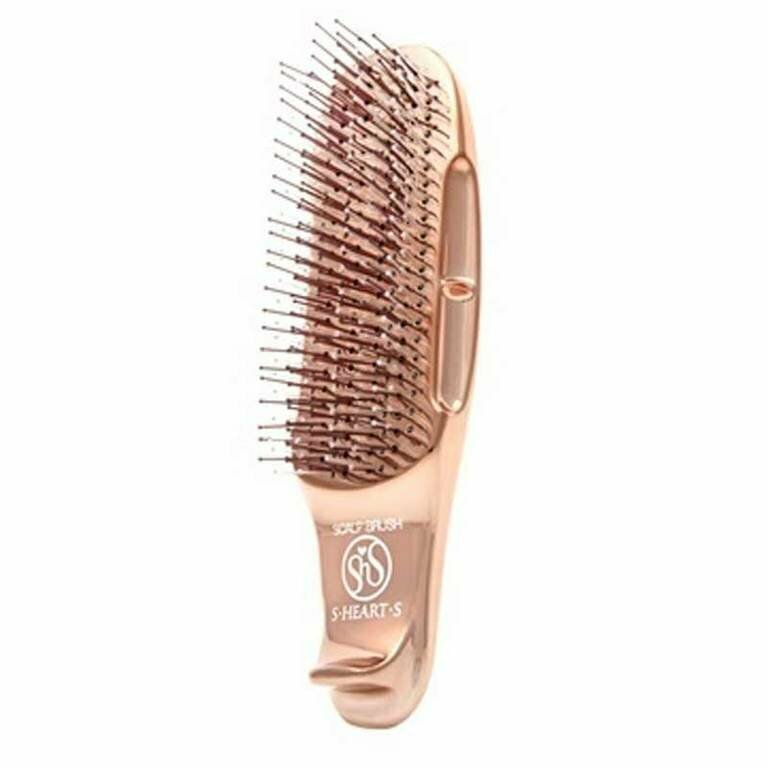 Расческа Scalp Brush World GOLD укороченная (розовое золото) S-HEART-S Scalp Brush Gold 1 шт