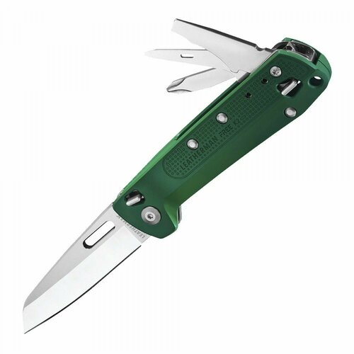 Мультитул Leatherman Free К2, 8 функций, зеленый