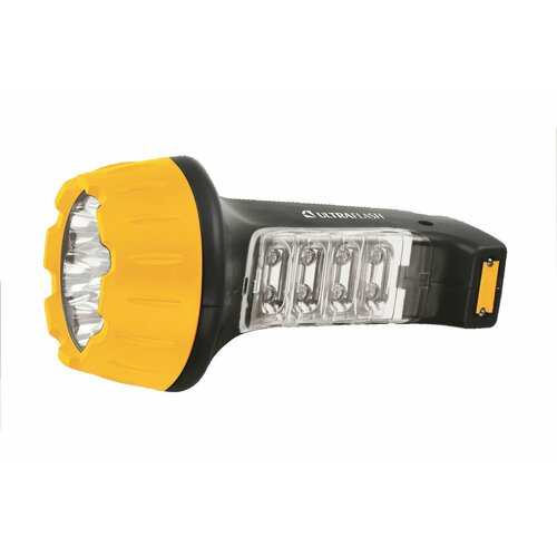 фото Фонарь акк.220в черн/желт. 7+8 led 2 режима 3818 ultraflash