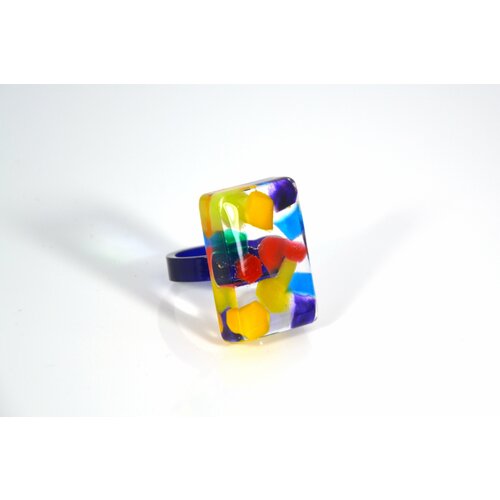 Кольцо Карамба, размер 18, мультиколор, бесцветный