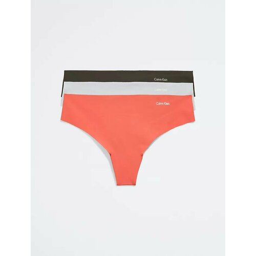 фото Трусы calvin klein, 3 шт., размер l, черный, красный, серый