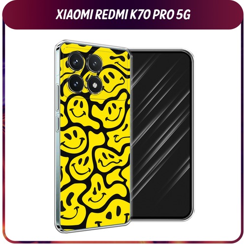 Силиконовый чехол на Xiaomi Redmi K70 Pro 5G/K70 5G / Сяоми Редми K70 Про 5G/K70 5G Расплывчатые смайлики желтые