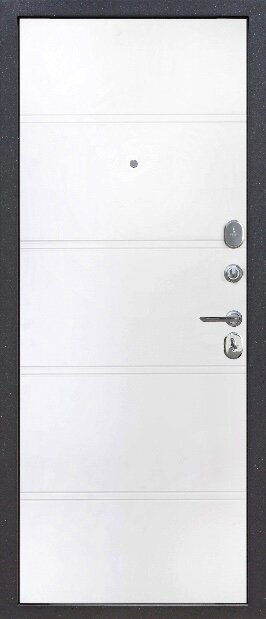 Входная дверь 9 см серебро эмалит белый (860мм) правая - фотография № 3