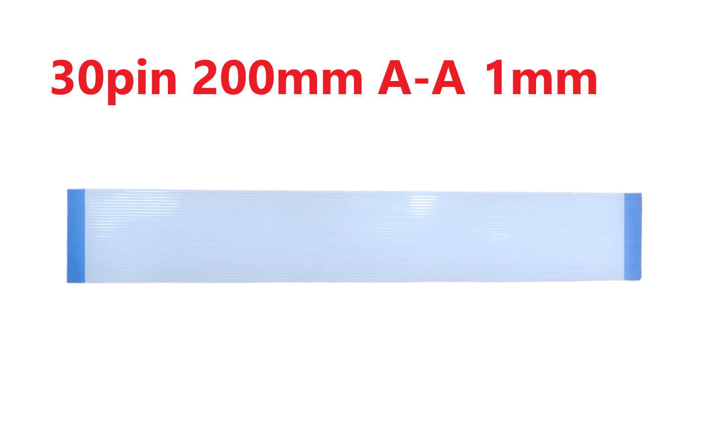 Шлейф FFC 30-pin Шаг 1.0mm Длина 20cm Прямой A-A AWM 20624 80C 60V VW-1