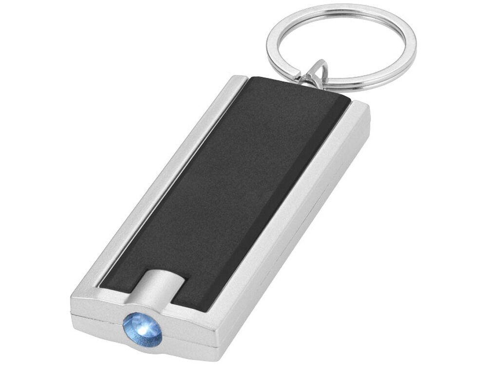фото Брелок-фонарик "Castor", серебристый/серый