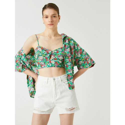 фото Топ koton, размер 46, зеленый