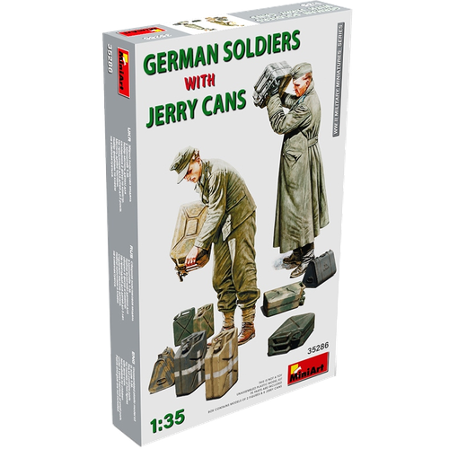 tamiya немецкие солдаты с велосипедами две фигуры 1 35 Сборные миниатюры Фигрурки для моделирования Немецкие солдаты с канистрами (1/35) 35286 Miniart