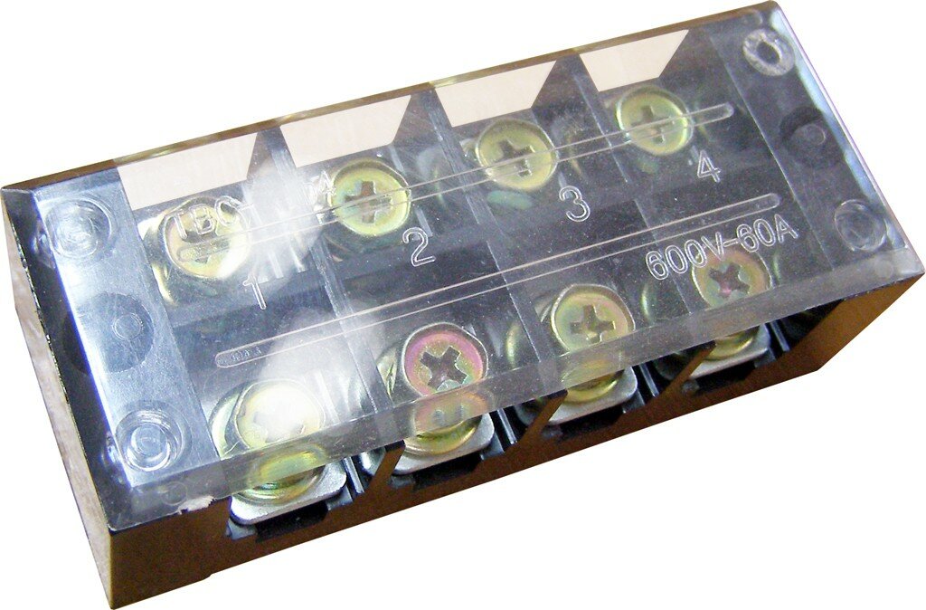 фото Абк-сила Блок зажимов зквк 15А 4 конт. пары ТВ-1504 (абк-сила)