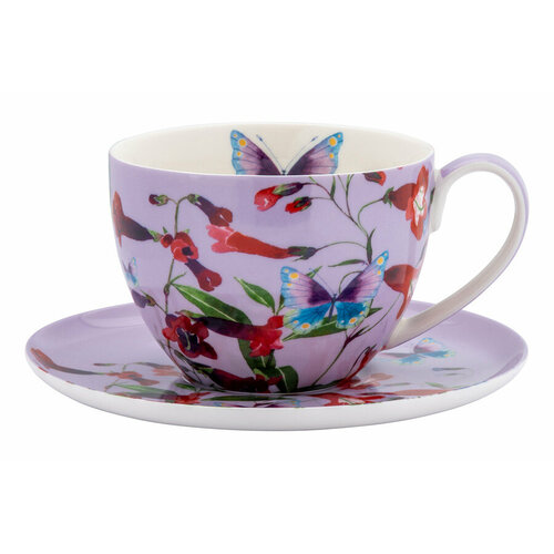 Чашка с блюдцем Maxwell  & Williams Камелии на розовом (400 мл)