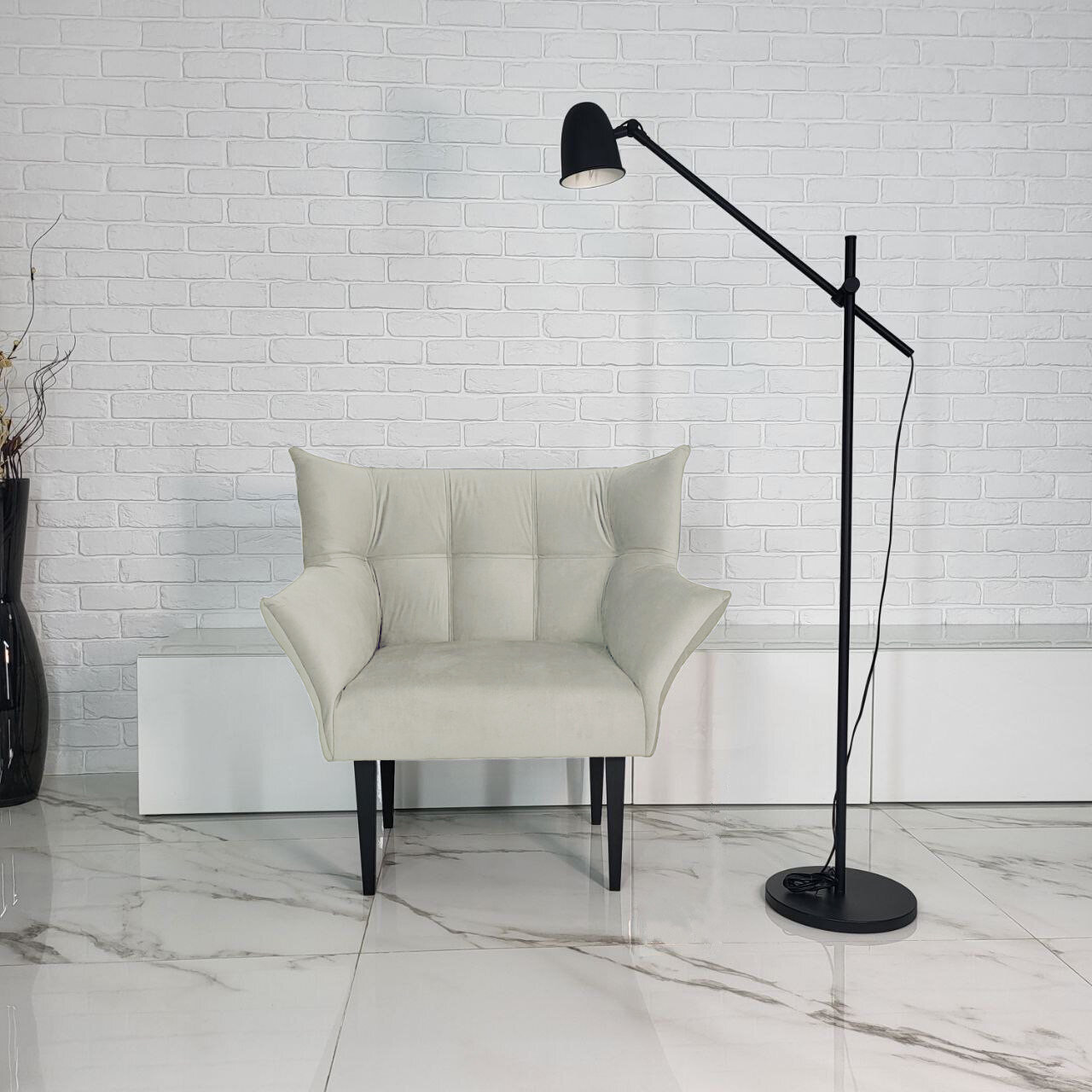 Кресло Бьянка, белое, 89х60х97 см