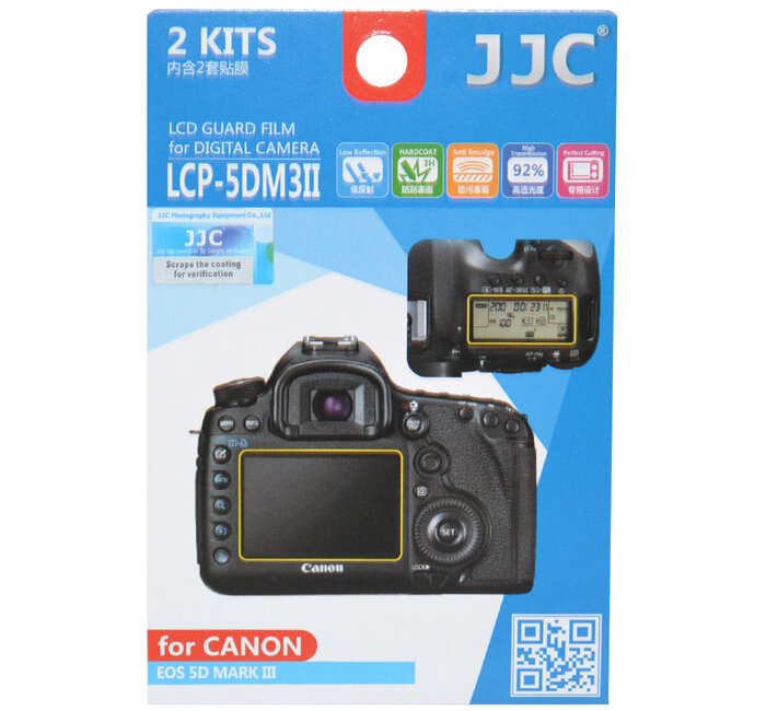 Защитная пленка JJC LCP-5DM3II для фотоаппарата Canon 5D Mark III EOS 5Ds 5DsR 5D Mark IV (2 штуки)