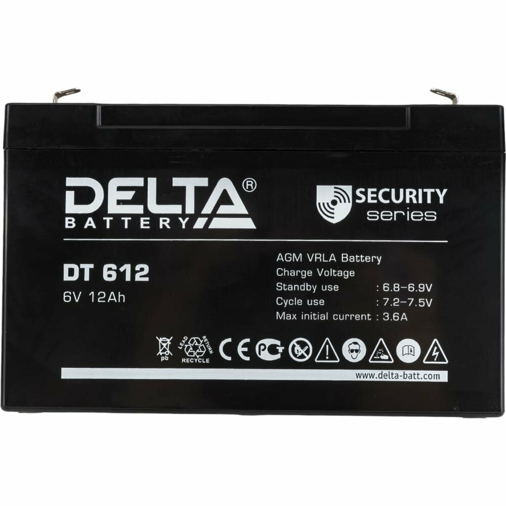 Аккумуляторная батарея DELTA Battery DT 612 6В 12 А·ч - фото №8