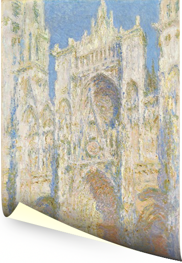 "Руанский собор в солнечном свете", Моне, Клод, картина (репродукция) (30х46 см / без подрамника)