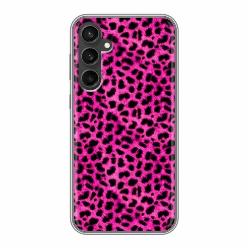 Дизайнерский силиконовый чехол для Самсунг С23 ФЕ / Samsung Galaxy S23 FE Розовый леопард