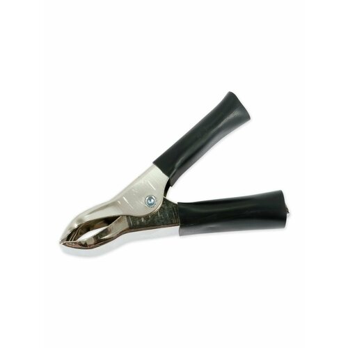 Клемма-зажим крокодил 75 мм черная изолированная ручка 10 шт 547₽