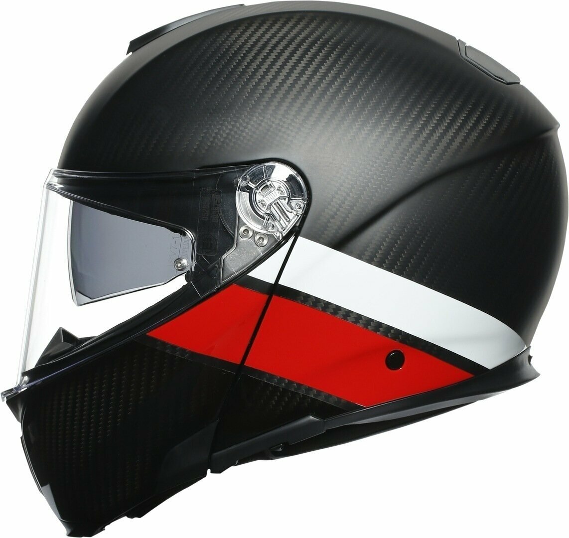 Шлем AGV SPORTMODULAR MULTI Layer Carbon/Red/White XS