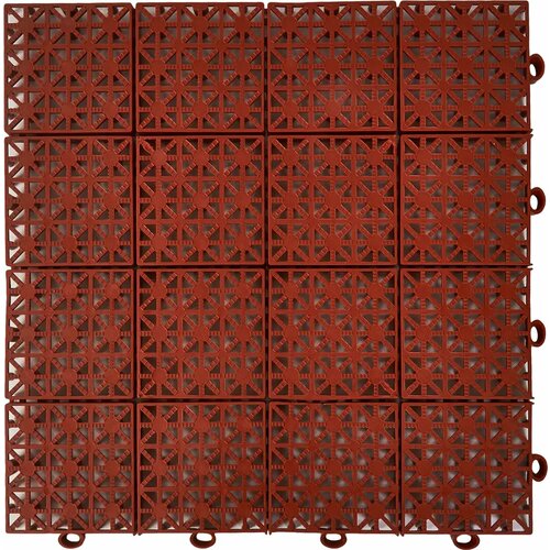 модульное покрытие терракот 9 шт Газонная решетка Pol Piast 30х30х1,1см 9 шт 0,81м² цвет коричневый