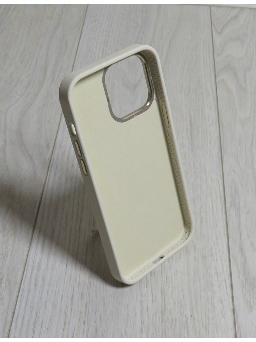 Чехол на iPhone 13 / MagSafe с кольцом подставкой, цвет молочный — фото 1