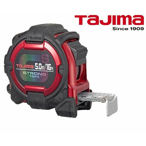 Рулетка TAJIMA GS-Lock DUAL Strong Tape 5м/25мм в обрезиненном корпусе (GAG3L25-50D-EUR)