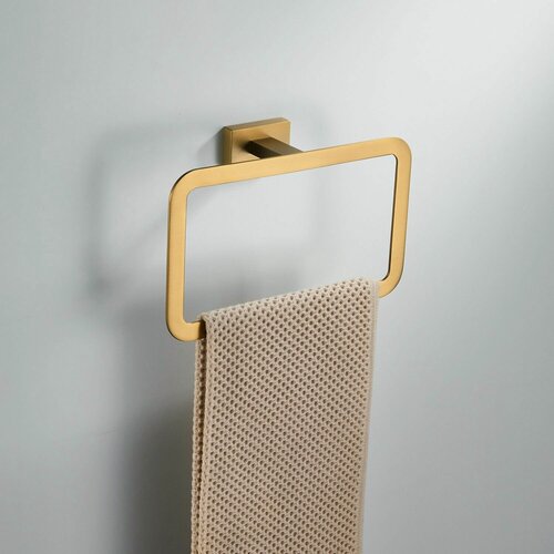 Изображение товара Полотенцедержатель в форме полукольца Shevanik SG5606G золотой сатин