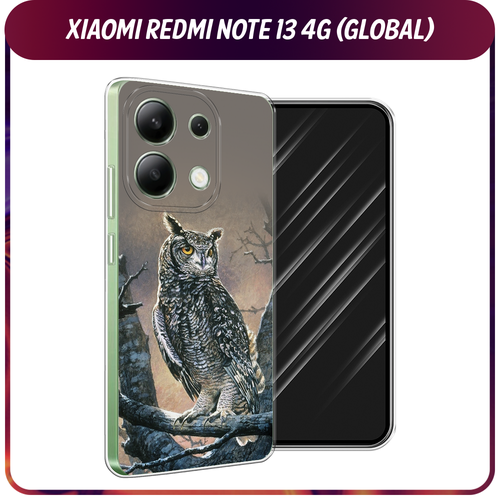 Силиконовый чехол на Xiaomi Redmi Note 13 4G (Global) / Сяоми Редми Нот 13 4G Сова арт 5 силиконовый чехол на xiaomi redmi note 13 4g global сяоми редми нот 13 4g sweet unicorns dreams прозрачный